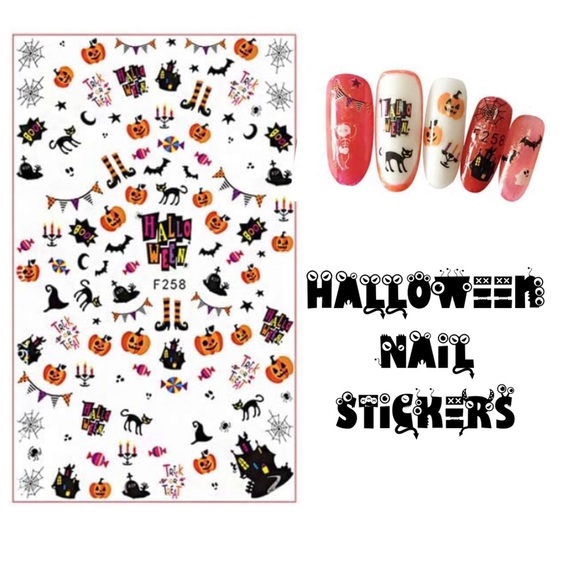 HALLOWEEN THEMED NAIL STICKERS - Picture 1 of 8
